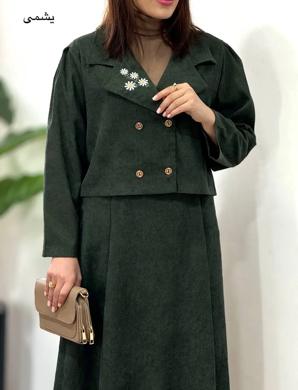 ست کت و دامن گلدوزی سیمین